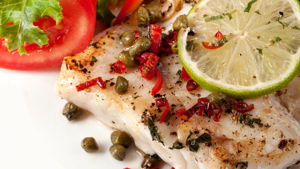 Jamie Oliver's Swordfish with Tomatoes and Capers Recipe