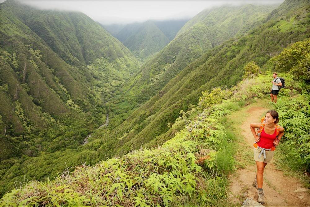 Hiking on Hawaii, Waihee ridge trail, Maui